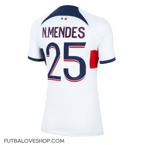 Dres Paris Saint-Germain Nuno Mendes #25 Preč pre Ženy 2023-24 Krátky Rukáv